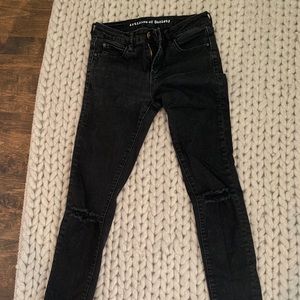 Articles of Society Black Ripped Cropped Jeans